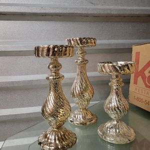 Glass candle holders